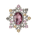 Alloy Crystal Oversized Luxury Brooch For Statement Apparel Decoration view 1