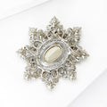 Alloy Crystal Oversized Luxury Brooch For Statement Apparel Decoration view 4