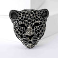 Alloy Rhinestone Leopard Head Brooch Pin For Vintage Animal Accessories view 5