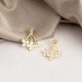 Elegant White Enamel Flower Zircon Studs French Sweet Fresh Summer Fashion Floral Drop Earrings view 4