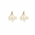 Elegant White Enamel Flower Zircon Studs French Sweet Fresh Summer Fashion Floral Drop Earrings view 5