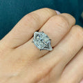Four Prong Square Sparkling Zircon Ring For Women European Bridal Wedding Jewelry view 2