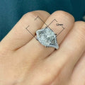 Four Prong Square Sparkling Zircon Ring For Women European Bridal Wedding Jewelry view 4