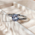 Bridal 7x7mm Round Cubic Zirconia Twisted Shank Ring Elegant Wedding Hand Jewelry view 5