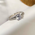 Bridal 7x7mm Round Cubic Zirconia Twisted Shank Ring Elegant Wedding Hand Jewelry view 3