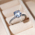 Classic European Simple Platinum Plated Zircon Ring For Women Proposal Fashion Hand Jewelry view 3