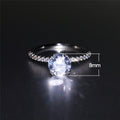 Classic European Simple Platinum Plated Zircon Ring For Women Proposal Fashion Hand Jewelry view 5