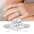Classic European Simple Platinum Plated Zircon Ring For Women Proposal Fashion Hand Jewelry view 1