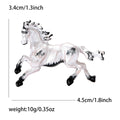 Alloy Enamel White Horse Brooch Pin For Men’s Suit Coat view 6
