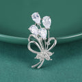 Metal Alloy Crystal Zircon Bouquet Brooch For Women's Fashion Accessories view 3