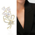 Metal Alloy Crystal Zircon Bouquet Brooch For Women's Fashion Accessories view 2
