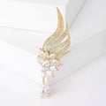 Alloy Zircon Angel Wing Brooch Pin For Fashion Garments view 1