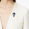 Alloy Enamel Mask Character Brooch Pin For Coat And Sweater Decor view 3