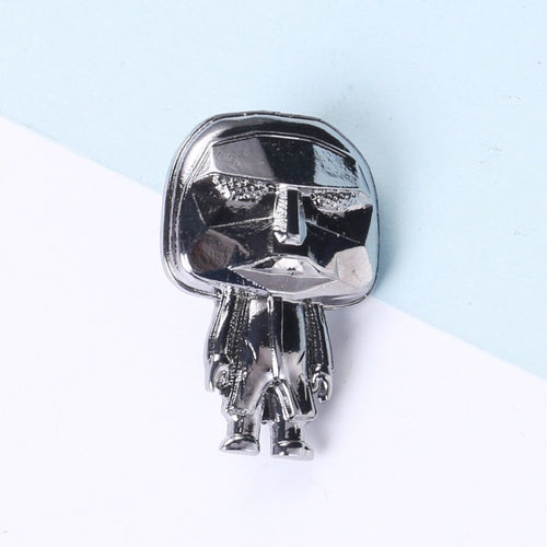 Alloy Enamel Mask Character Brooch Pin For Coat And Sweater Decor
