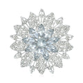 Alloy Rhinestone Crystal Sunflower Brooch Pin For Luxury Apparel view 5