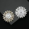 Alloy Rhinestone Crystal Sunflower Brooch Pin For Luxury Apparel view 4