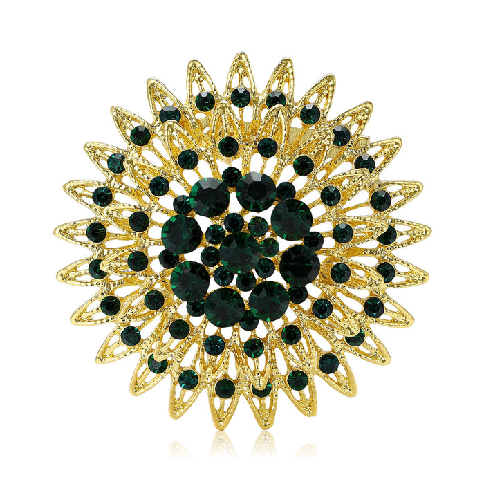 Alloy Rhinestone Fashion Brooch Pin For Womens Clothing Accessories