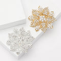 Alloy Rhinestone Flower Brooch For Women's Suit And Shawl Decoration view 1