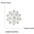 Alloy Rhinestone Flower Brooch For Women's Suit And Shawl Decoration view 4