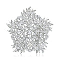 Alloy Rhinestone Flower Brooch Pin For Elegant Women's Apparel view 5