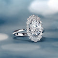 Exquisite Floral Cubic Zirconia Ring For Women Celebrity Style Fashion Jewelry view 3