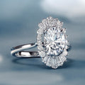 Exquisite Floral Cubic Zirconia Ring For Women Celebrity Style Fashion Jewelry view 1
