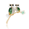 Alloy Enamel Rhinestone Bird Brooch For Women Suit Decoration view 5