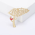 Alloy Tree Bird Brooch Pin For Suits Scarves And Hats view 3