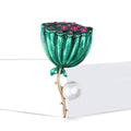 Alloy Enamel Pearl Lotus Pod Brooch Fashion Lapel Pin view 2