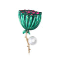 Alloy Enamel Pearl Lotus Pod Brooch Fashion Lapel Pin view 1