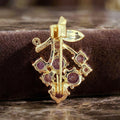 Alloy Faux Crystal Grape Brooch Pin For Cardigans And Clothing view 4
