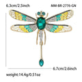 Alloy Enamel Rhinestone Dragonfly Brooch Pin For Women’s Fashion Outfits view 5