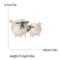 Alloy Enamel Sheep Brooch Pin With Yarn Ball Design view 6