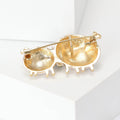 Alloy Enamel Sheep Brooch Pin With Yarn Ball Design view 3