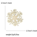 Copper Zircon Rotating Snowflake Brooch Pin For Women Apparel view 6