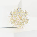 Copper Zircon Rotating Snowflake Brooch Pin For Women Apparel view 2