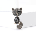 Rhinestone Alloy Cat Brooch For Women Fashion Clothing Decoration view 3