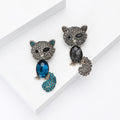 Rhinestone Alloy Cat Brooch For Women Fashion Clothing Decoration view 2
