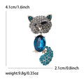 Rhinestone Alloy Cat Brooch For Women Fashion Clothing Decoration view 5