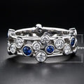 Exquisite Hollow Geometric Cubic Zirconia Ring Personalized Minimalist Fashion Jewelry view 5
