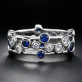 Exquisite Hollow Geometric Cubic Zirconia Ring Personalized Minimalist Fashion Jewelry view 2