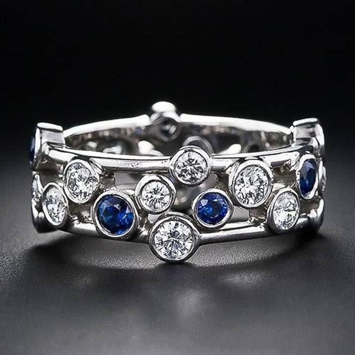 Exquisite Hollow Geometric Cubic Zirconia Ring Personalized Minimalist Fashion Jewelry
