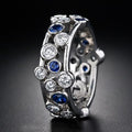 Exquisite Hollow Geometric Cubic Zirconia Ring Personalized Minimalist Fashion Jewelry view 3