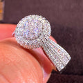 Women's Simulated Diamond Copper Ring, Micro Pave Full CZ Statement Hand Jewelry view 2
