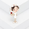 Alloy Enamel Cartoon Nurse Brooch For Medical Staff Uniforms view 3