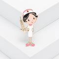 Alloy Enamel Cartoon Nurse Brooch For Medical Staff Uniforms view 6