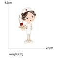 Alloy Enamel Cartoon Nurse Brooch For Medical Staff Uniforms view 5