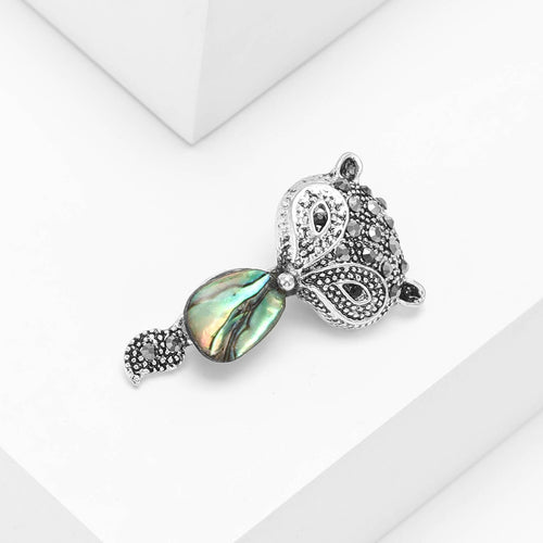 Alloy Shell Fox Brooch Pin For Women's Clothing Decoration