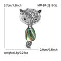 Alloy Shell Fox Brooch Pin For Women's Clothing Decoration view 5