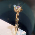 Petite Star Shaped Cubic Zirconia Ring For Women Vintage Style Fashion Jewelry view 2